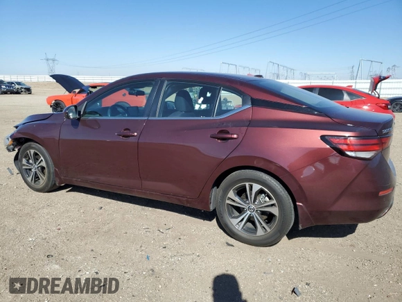 2022 Nissan Sentra SV with VIN 3N1AB8CV9NY307445, listed as a Copart auction lot 43181965 with 26,748 mi miles and Salvage Title. Bid and sale history available at carsss.com. Image 2.