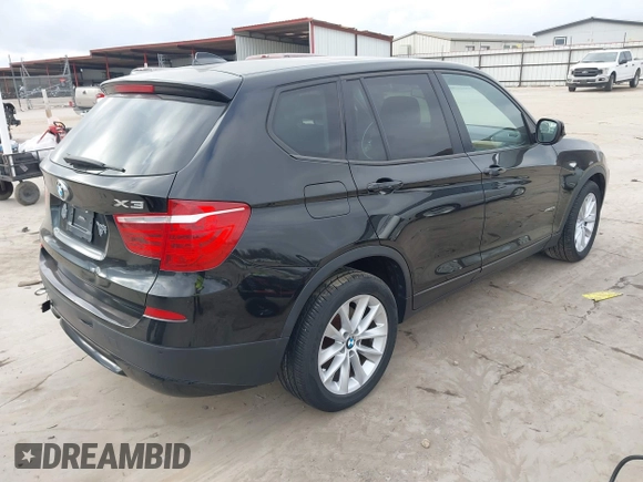 2014 BMW X3 xDrive28i with VIN 5UXWX9C50E0D25127, listed as a IAAI auction lot 41487866 with 117,576 mi miles and . Bid and sale history available at DreamBid. Image 4.