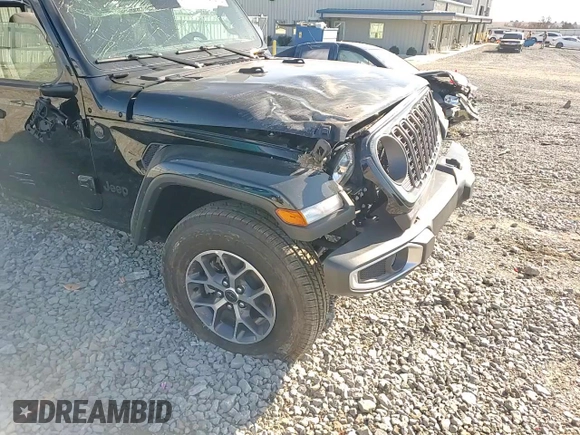 2024 Jeep Gladiator Sport S with VIN 1C6HJTAG3RL105132, listed as a Copart auction lot 48701215 with 576 mi miles and Salvage title. Bid and sale history available at DreamBid. Image 12.
