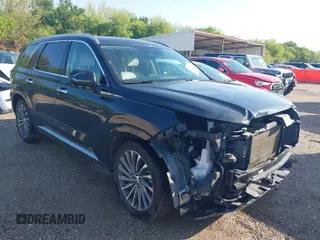 2024 Hyundai Palisade Calligraphy z VIN KM8R7DGE9RU713380, wystawiony jako IAAI lot #41959261 z przebiegiem 39 401 mil mil oraz . Historia ofert i sprzedaży dostępna na DreamBid. Obrazek 1.