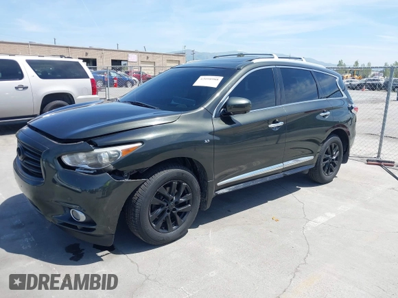 2014 Infiniti QX60 with VIN 5N1AL0MM4EC500639, listed as a IAAI auction lot 42098988 with 69,261 mi miles and . Bid and sale history available at carsss.com. Image 2.