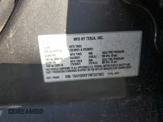 2022 Tesla Model Y Performance с VIN 7SAYGDEF1NF347903, выставлен на аукционе Copart как лот 57646175 с пробегом 48 286 миль миль и Списание • Salvage title. История ставок и продаж доступна на DreamBid. Изображение 12.