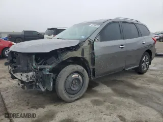 2017 Nissan Pathfinder SV with VIN 5N1DR2MN4HC676319, listed as a Copart auction lot 43793655 with 108,037 mi miles and Salvage Title. Bid and sale history available at carsss.com. Image 1.