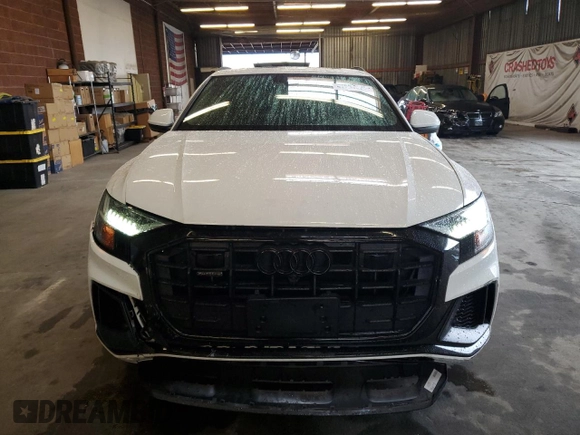 2021 Audi Q8 Premium Plus z VIN WA1EVAF14MD033153, wystawiony jako Copart lot #47657525 z przebiegiem 52 168 mil mil oraz Szkody całkowita. Historia ofert i sprzedaży dostępna na DreamBid. Obrazek 5.
