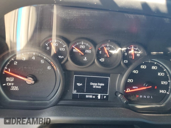 2022 Chevrolet Silverado 1500 Custom with VIN 3GCPABEK8NG556562, listed as a Copart auction lot 79316624 with 59,196 mi miles and Salvage Title. Bid and sale history available at DreamBid. Image 9.
