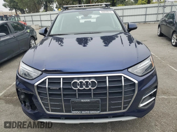 2021 Audi Q5 Premium with VIN WA1AAAFY1M2003515, listed as a Copart auction lot 55059915 with Not Provided miles and Salvage Title. Bid and sale history available at DreamBid. Image 5.