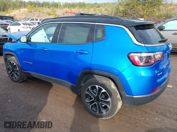 2023 Jeep Compass Limited with VIN 3C4NJDCNXPT565015, listed as a IAAI auction lot 41482737 with 33,412 mi miles and . Bid and sale history available at carsss.com. Image 3.