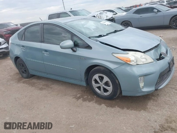 2012 Toyota Prius One with VIN JTDKN3DU1C1592757, listed as a IAAI auction lot 41368642 with 162,730 mi miles. Bid and sale history available at carsss.com. Image 1.