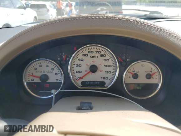 2005 Ford F-150 XLT with VIN 1FTPX12555NA08341, listed as a Copart auction lot 55214075 with 182,059 mi miles and Salvage title. Bid and sale history available at DreamBid. Image 9.