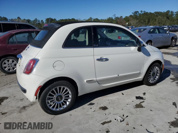 2012 FIAT 500 Lounge with VIN 3C3CFFER3CT339837, listed as a Copart auction lot 50034515 with 40,552 mi miles and Salvage title. Bid and sale history available at DreamBid. Image 3.