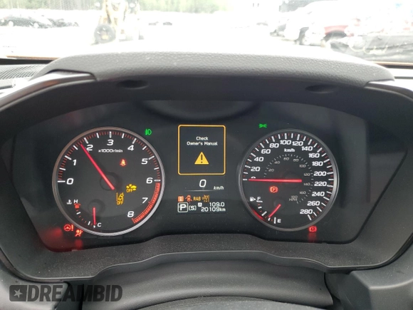 2022 Subaru WRX Limited with VIN JF1VBAN69N8023097, listed as a Copart auction lot 41806645 with 20,109 mi miles and Salvage Title. Bid and sale history available at carsss.com. Image 9.