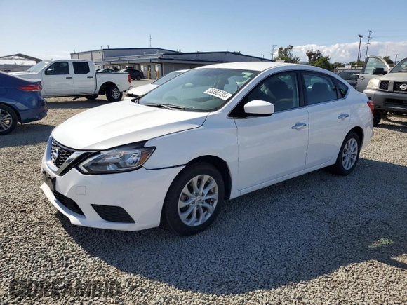 2019 Nissan Sentra SV z VIN 3N1AB7AP1KY313153, wystawiony jako Copart lot #53393725 z przebiegiem 53 203 mil mil oraz Szkoda całkowita • Salvage title. Historia ofert i sprzedaży dostępna na DreamBid. Obrazek 1.