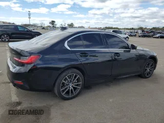 2019 BMW 3 Series 330i xDrive with VIN WBA5R7C52KFH31007, listed as a Copart auction lot 53333285 with 0 mi miles and Salvage Title. Bid and sale history available at carsss.com. Image 3.