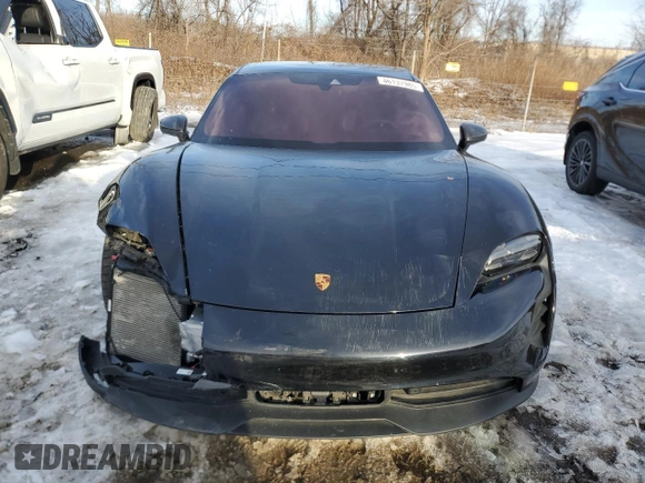 2023 Porsche Taycan GTS with VIN WP0CD2Y14PSA90314, listed as a Copart auction lot 46137985 with 7,961 mi miles and Salvage title. Bid and sale history available at DreamBid. Image 5.