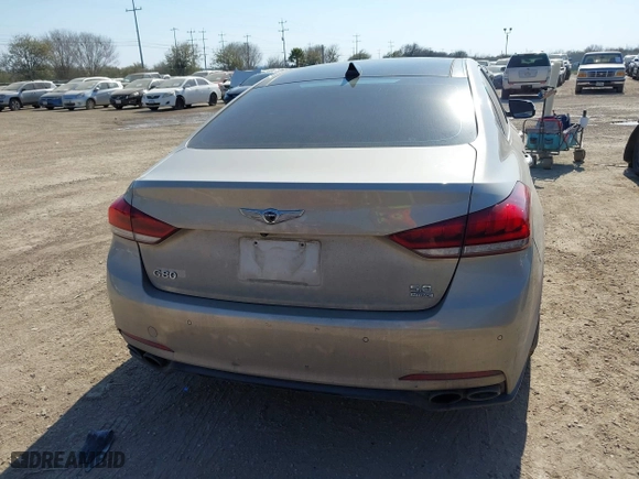 2015 Hyundai Genesis 5.0L with VIN KMHGN4JF3FU079042, listed as a IAAI auction lot 41696557 with 119,939 mi miles. Bid and sale history available at carsss.com. Image 16.