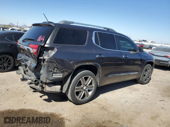 2017 GMC Acadia Denali with VIN 1GKKNPLS6HZ221033, listed as a Copart auction lot 46335095 with 168,972 mi miles and Salvage Title. Bid and sale history available at DreamBid. Image 3.