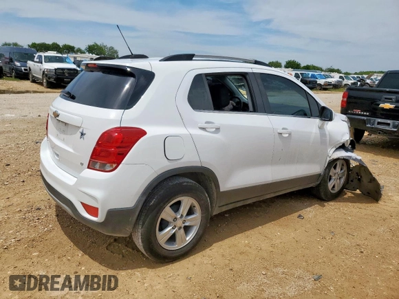 2020 Chevrolet Trax LT with VIN 3GNCJLSB5LL224258, listed as a Copart auction lot 58664515 with 77,217 mi miles and Salvage title. Bid and sale history available at DreamBid. Image 3.