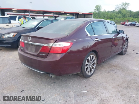2014 Honda Accord Sedan Sport with VIN 1HGCR2F54EA189529, listed as a IAAI auction lot 42041263 with 376,477 mi miles. Bid and sale history available at carsss.com. Image 4.