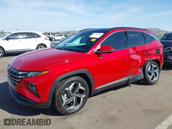 2023 Hyundai Tucson Limited with VIN 5NMJE3AE7PH255868, listed as a IAAI auction lot 41988962 with 14,025 mi miles. Bid and sale history available at carsss.com. Image 17.