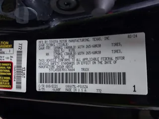 2024 Toyota Tundra 4WD SR5 with VIN 5TFLA5DB7RX176664, listed as a IAAI auction lot 40418278 with 12,105 mi miles. Bid and sale history available at carsss.com. Image 9.