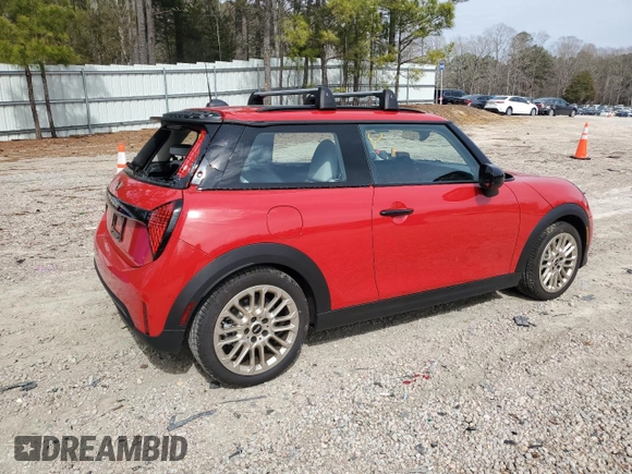 2025 MINI Hardtop Cooper S with VIN WMW23GD00S2W15493, listed as a Copart auction lot 48223195 with 181 mi miles and Salvage Title. Bid and sale history available at DreamBid. Image 3.