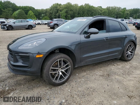 2024 Porsche Macan with VIN WP1AA2A54RLB14018, listed as a Copart auction lot 57595635 with 19,722 mi miles and Salvage title. Bid and sale history available at DreamBid. Image 1.
