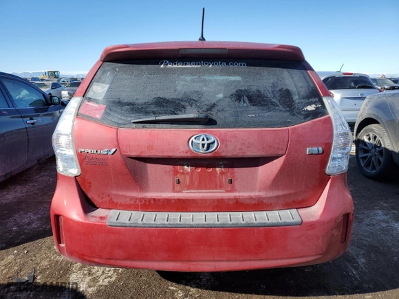 2014 Toyota Prius v Two with VIN JTDZN3EU8E3324535, listed as a Copart auction lot 42149015 with 167,742 mi miles and Salvage Title. Bid and sale history available at carsss.com. Image 6.