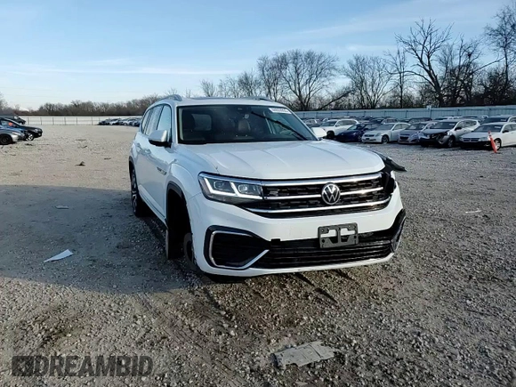 2021 Volkswagen Atlas SEL R-Line with VIN 1V2SR2CA9MC556499, listed as a Copart auction lot 44033995 with 55,061 mi miles and Salvage title. Bid and sale history available at DreamBid. Image 15.