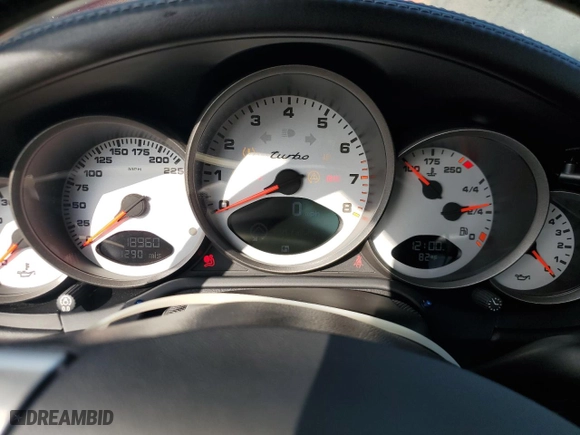2007 Porsche 911 Turbo with VIN WP0AD29977S785167, listed as a Copart auction lot 73803074 with 18,960 mi miles and Salvage Title. Bid and sale history available at carsss.com. Image 9.