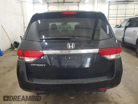 2015 Honda Odyssey EX-L with VIN 5FNRL5H62FB014772, listed as a Copart auction lot 55088925 with 144,152 mi miles and Salvage Title. Bid and sale history available at DreamBid. Image 6.