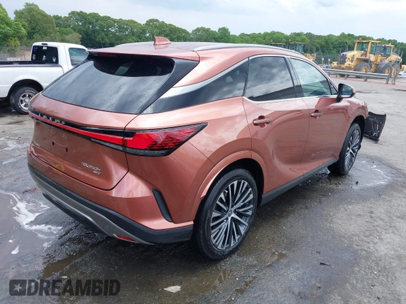 2024 Lexus RX 350h with VIN 2T2BBMCA1RC054680, listed as a IAAI auction lot 42157910 with 5,392 mi miles and . Bid and sale history available at DreamBid. Image 4.