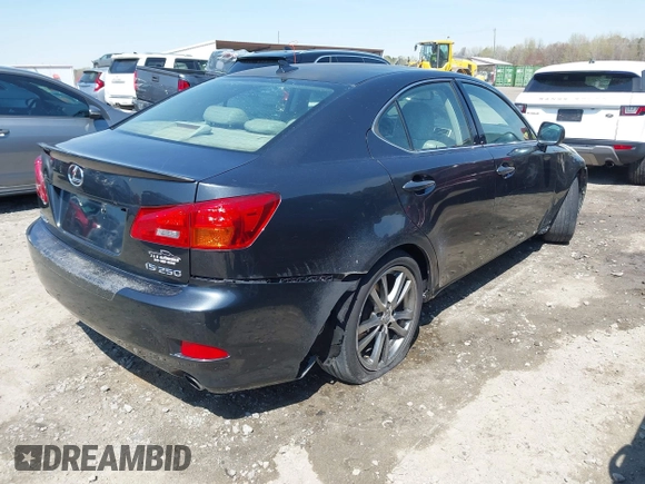 2008 Lexus IS 250 with VIN JTHBK262385067065, listed as a IAAI auction lot 41912493 with 171,644 mi miles. Bid and sale history available at carsss.com. Image 4.