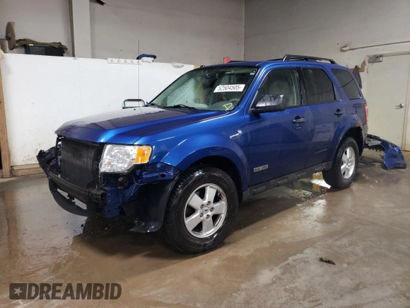 2008 Ford Escape XLT с VIN 1FMCU03108KB46450, выставлен на аукционе Copart как лот 52504505 с пробегом 270 039 миль миль и Списание • Salvage title. История ставок и продаж доступна на DreamBid. Изображение 1.