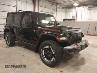 2021 Jeep Wrangler Unlimited Rubicon with VIN 1C4HJXFN2MW719135, listed as a IAAI auction lot 41835698 with 20,447 mi miles and . Bid and sale history available at DreamBid. Image 1.
