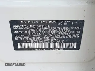 2014 Subaru Forester Premium with VIN JF2SJAECXEH545972, listed as a IAAI auction lot 42874819 with 161,769 mi miles and . Bid and sale history available at DreamBid. Image 17.
