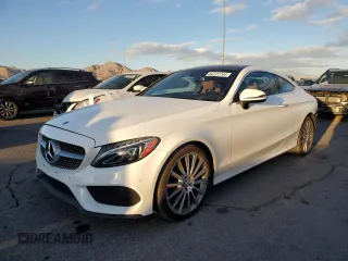2017 Mercedes-Benz C 300 with VIN WDDWJ4JB8HF358637, listed as a Copart auction lot 84721744 with 56,442 mi miles and Salvage Title. Bid and sale history available at carsss.com. Image 1.