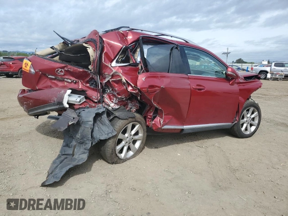 2011 Lexus RX 350 with VIN JTJBK1BA8B2437120, listed as a Copart auction lot 52027995 with 226,044 mi miles and Salvage Title. Bid and sale history available at DreamBid. Image 3.