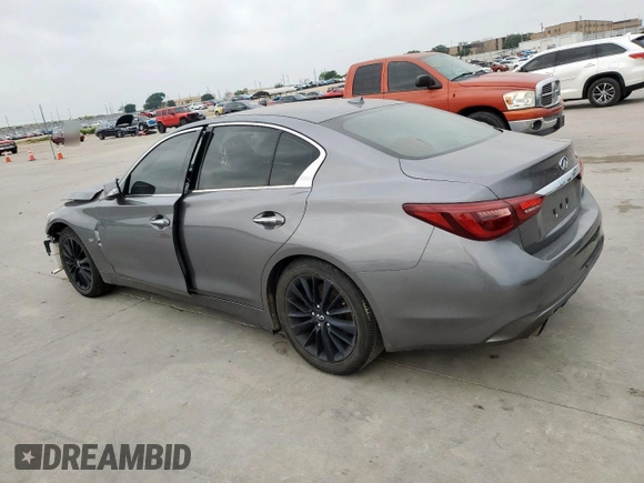 2020 Infiniti Q50 Luxe z VIN JN1EV7AP9LM202864, wystawiony jako Copart lot #57360645 z przebiegiem 82 472 mil mil oraz Czysty tytuł • Clean title. Historia ofert i sprzedaży dostępna na DreamBid. Obrazek 2.
