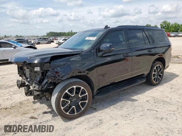 2023 Chevrolet Tahoe RST с VIN 1GNSCRKD5PR442970, выставлен на аукционе Copart как лот 59671735 с пробегом 13 975 миль миль и Списание • Salvage title. История ставок и продаж доступна на DreamBid. Изображение 1.