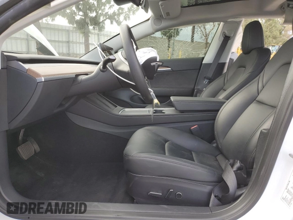 2023 Tesla Model 3 with VIN 5YJ3E1EA5PF486726, listed as a Copart auction lot 51659655 with 14,632 mi miles and Salvage title. Bid and sale history available at DreamBid. Image 7.