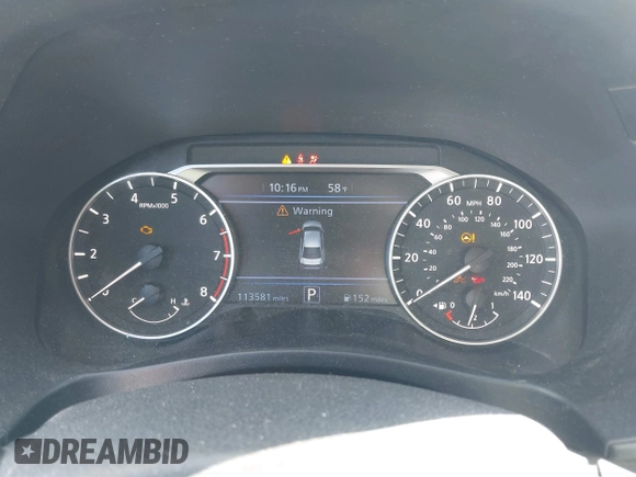 2019 Nissan Altima S with VIN 1N4BL4BV7KN316295, listed as a IAAI auction lot 41727137 with 113,581 mi miles and . Bid and sale history available at DreamBid. Image 7.