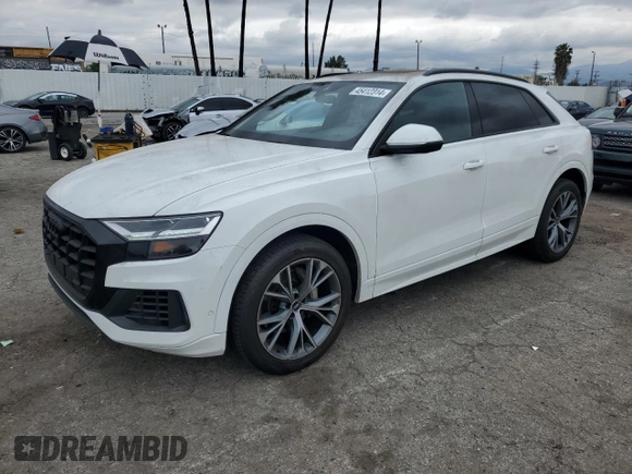 2021 Audi Q8 Premium with VIN WA1AVAF15MD018823, listed as a Copart auction lot 45412314 with 19,713 mi miles and Clean Title. Bid and sale history available at carsss.com. Image 1.