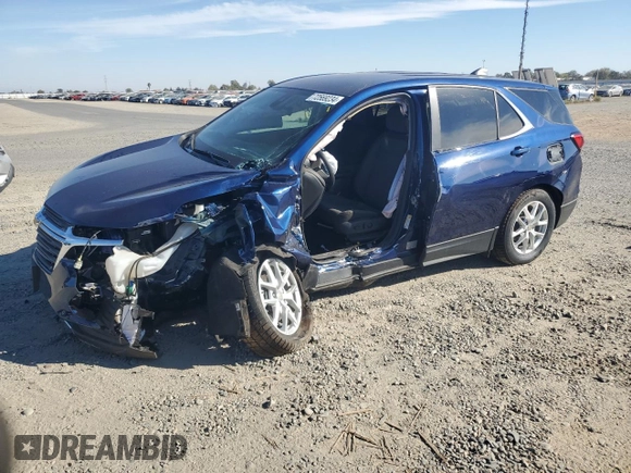 2022 Chevrolet Equinox LT with VIN 3GNAXKEV4NL295878, listed as a Copart auction lot 72569234 with 14,493 mi miles and Salvage Title. Bid and sale history available at DreamBid. Image 1.