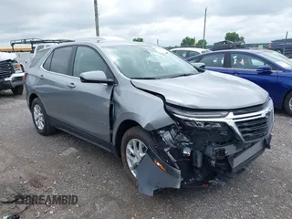2024 Chevrolet Equinox LT with VIN 3GNAXUEG0RL355609, listed as a IAAI auction lot 42710058 with 5,357 mi miles and . Bid and sale history available at DreamBid. Image 1.