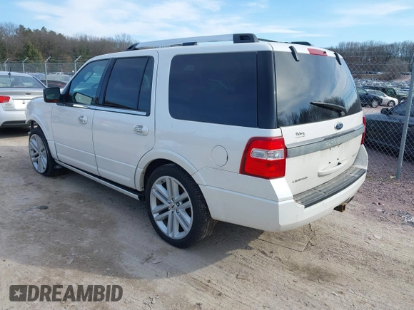 2015 Ford Expedition Limited with VIN 1FMJU2AT4FEF44540, listed as a IAAI auction lot 41771200 with 130,744 mi miles and . Bid and sale history available at DreamBid. Image 3.