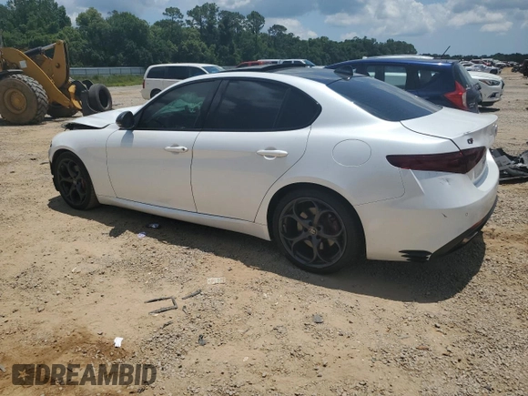 2018 Alfa Romeo Giulia Ti Sport with VIN ZARFAECN3J7599728, listed as a Copart auction lot 57711005 with Not provided miles and Salvage title. Bid and sale history available at DreamBid. Image 2.
