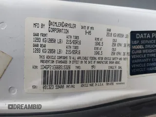 2006 Dodge Caravan Cargo with VIN 1D4GP21E66B515326, listed as a IAAI auction lot 41611035 with 61,398 mi miles. Bid and sale history available at carsss.com. Image 9.