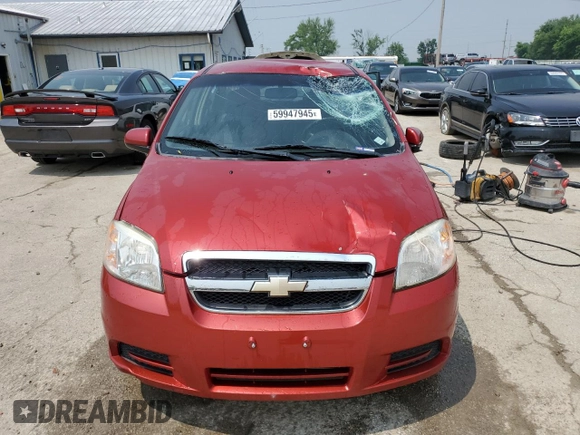 2011 Chevrolet Aveo 1LT with VIN KL1TD5DE7BB127640, listed as a Copart auction lot 59947945 with 110,238 mi miles and Salvage title. Bid and sale history available at DreamBid. Image 5.