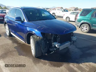 2018 Audi Q5 Premium Plus with VIN WA1BNAFY7J2021926, listed as a IAAI auction lot 40794412 with 62,588 mi miles and . Bid and sale history available at DreamBid. Image 1.