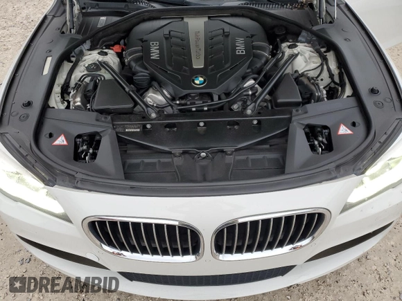2013 BMW 7 Series 750i with VIN WBAYA8C54DC996569, listed as a Copart auction lot 74199774 with 107,871 mi miles and Salvage Title. Bid and sale history available at DreamBid. Image 11.